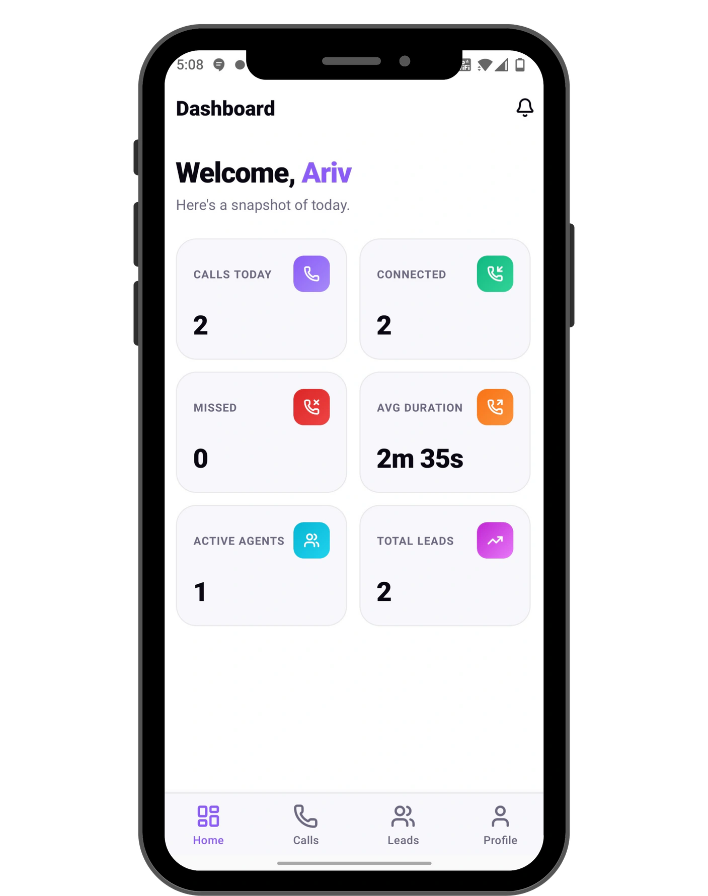 CallPulse performance dashboard
