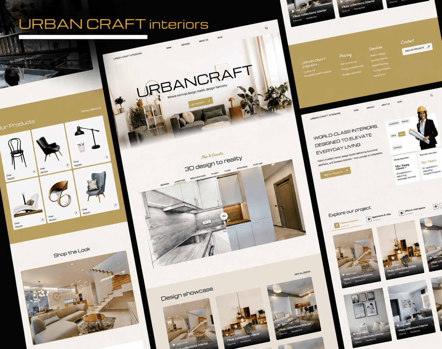UrbanCraft Interiors website collection