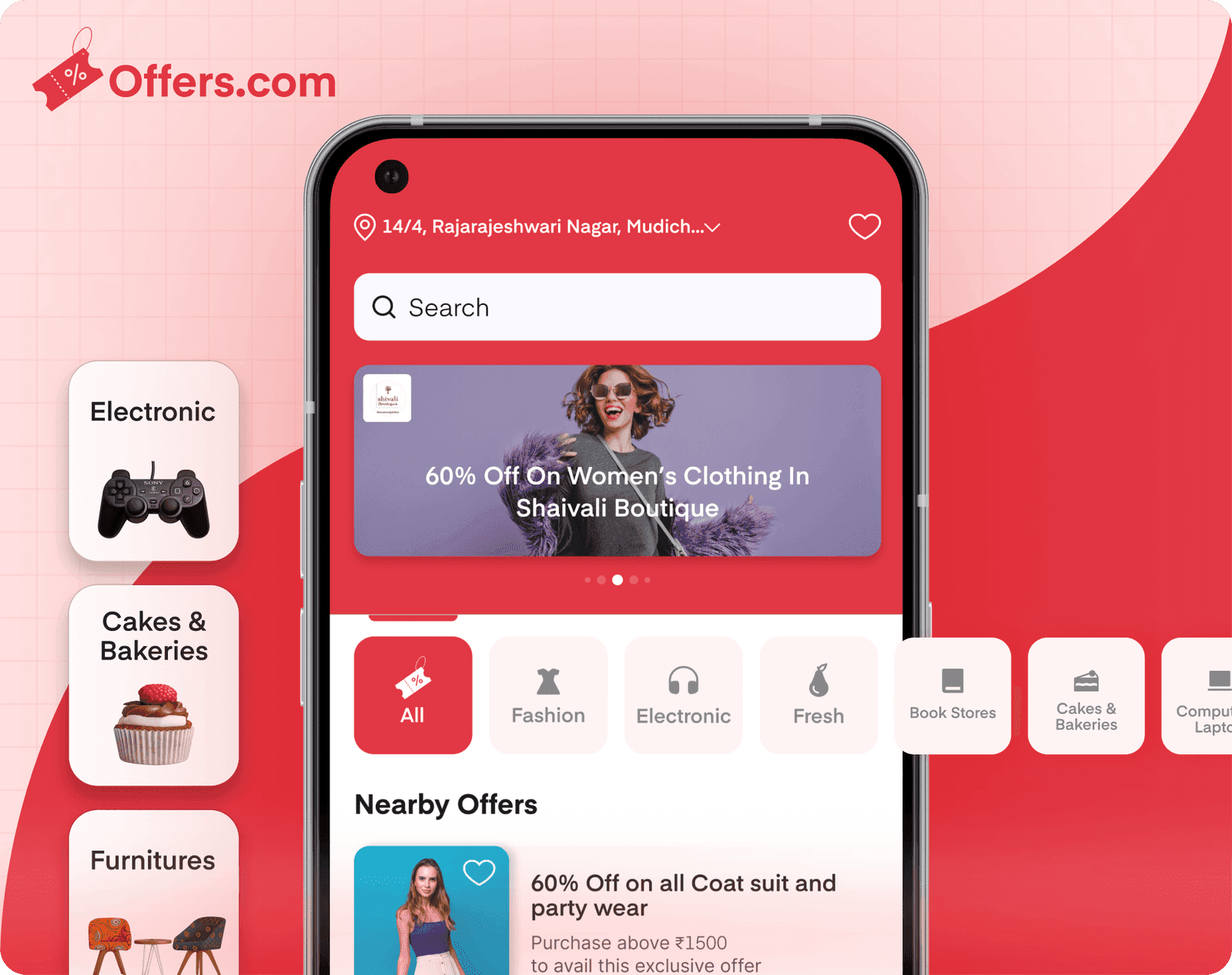 Offers.com local deals mobile interface