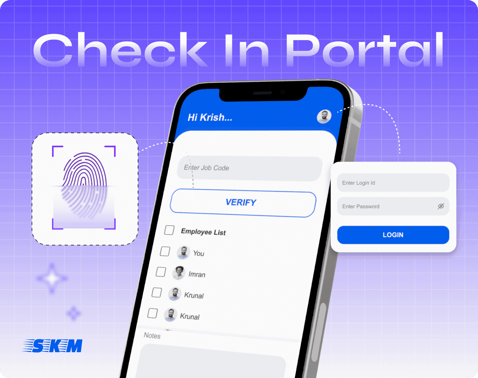 SKM Workforce Portal application screens