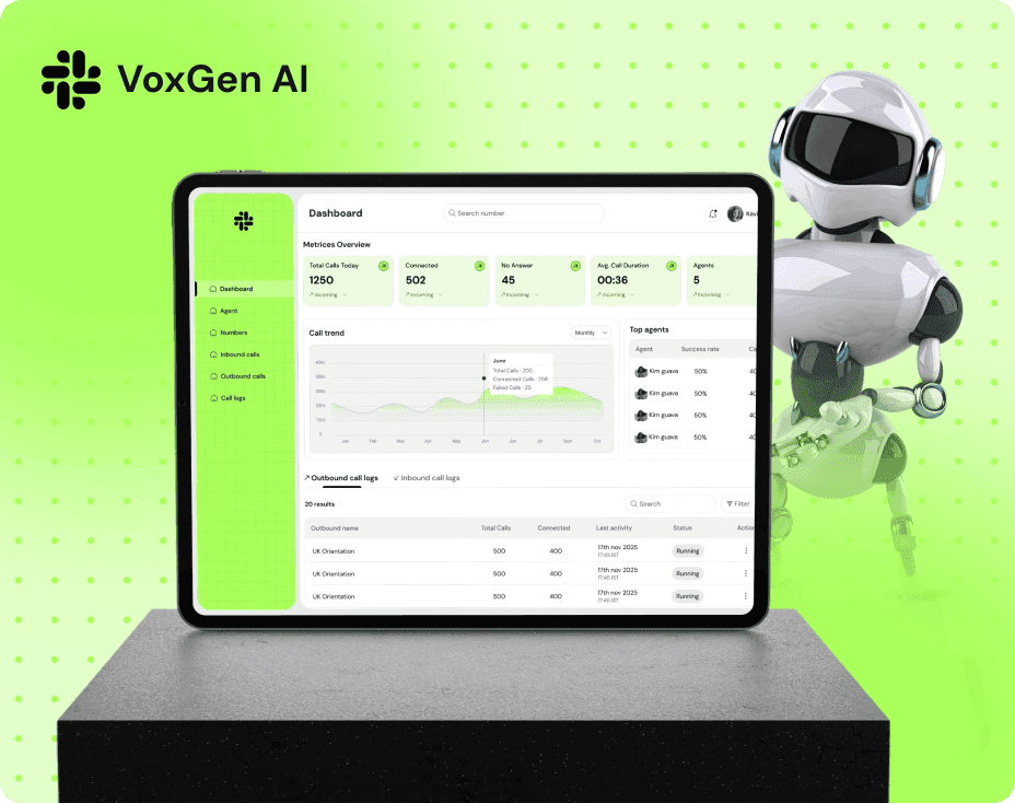VoxGen AI command dashboard